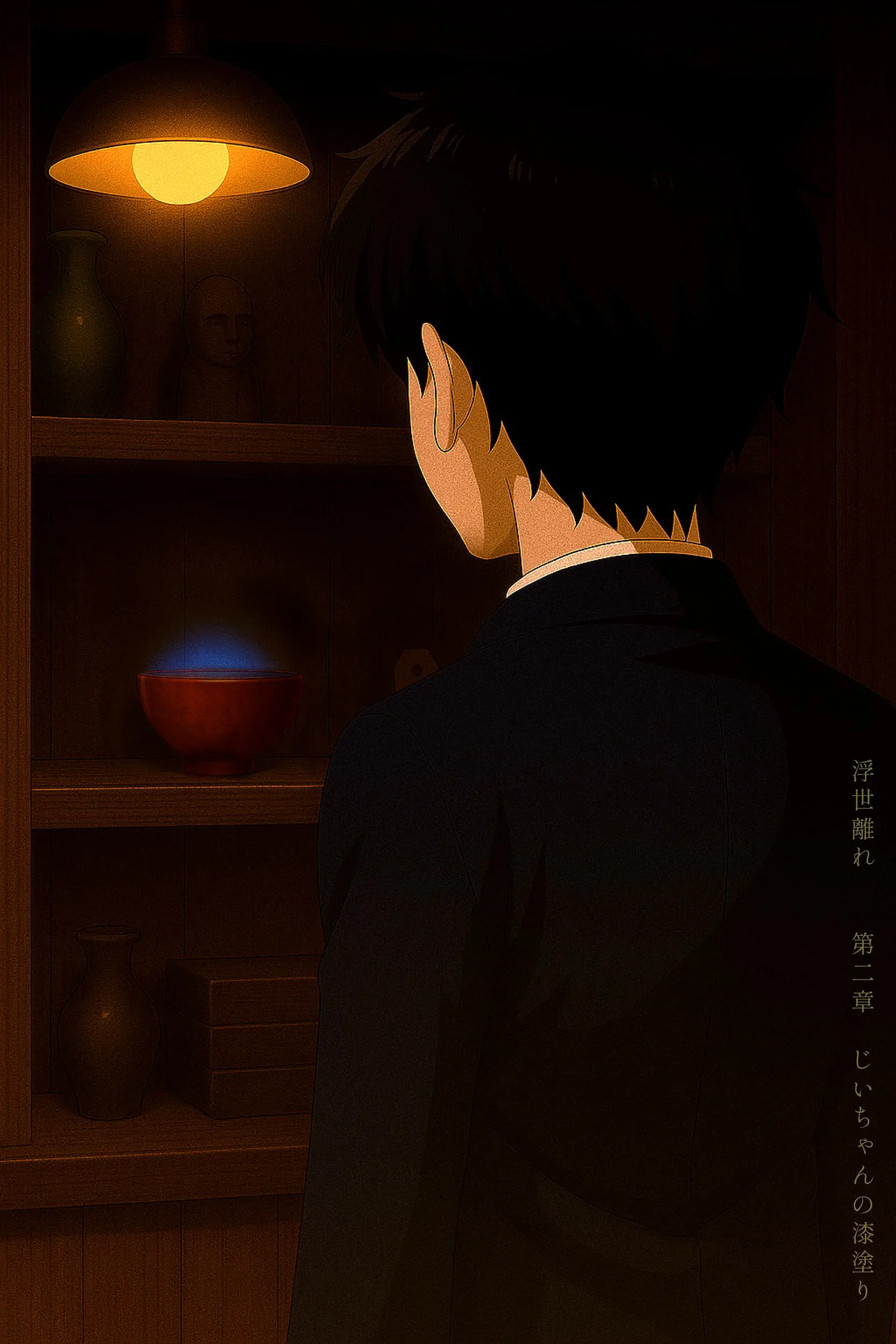 戸田光祐 作品集 デザイン アート｜KOHSUKE TODA PORTFOLIO Design Artwork｜青春ものづくり小説 浮世離れ: 僕が職人になった理由 Kindle版｜深紅の漆の奥に、かすかに月光のような青白い揺らぎが宿っている